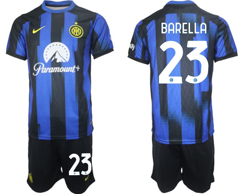Men 2023-2024 Club Inter Milan home blue #23 Soccer Jersey